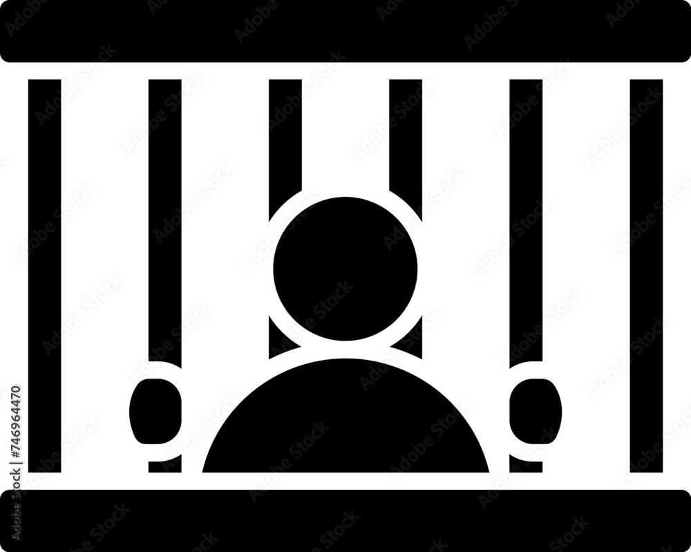 Obraz premium Vector illustration of criminal jail icon.