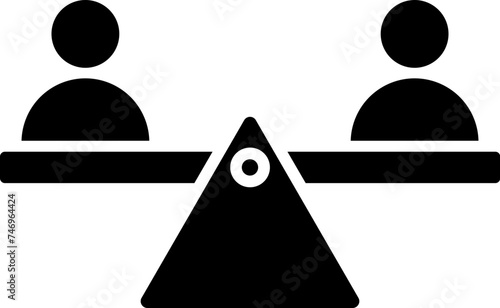 Male and female equal icon or symbol.  