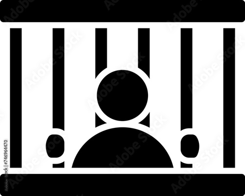 Vector illustration of criminal jail icon.