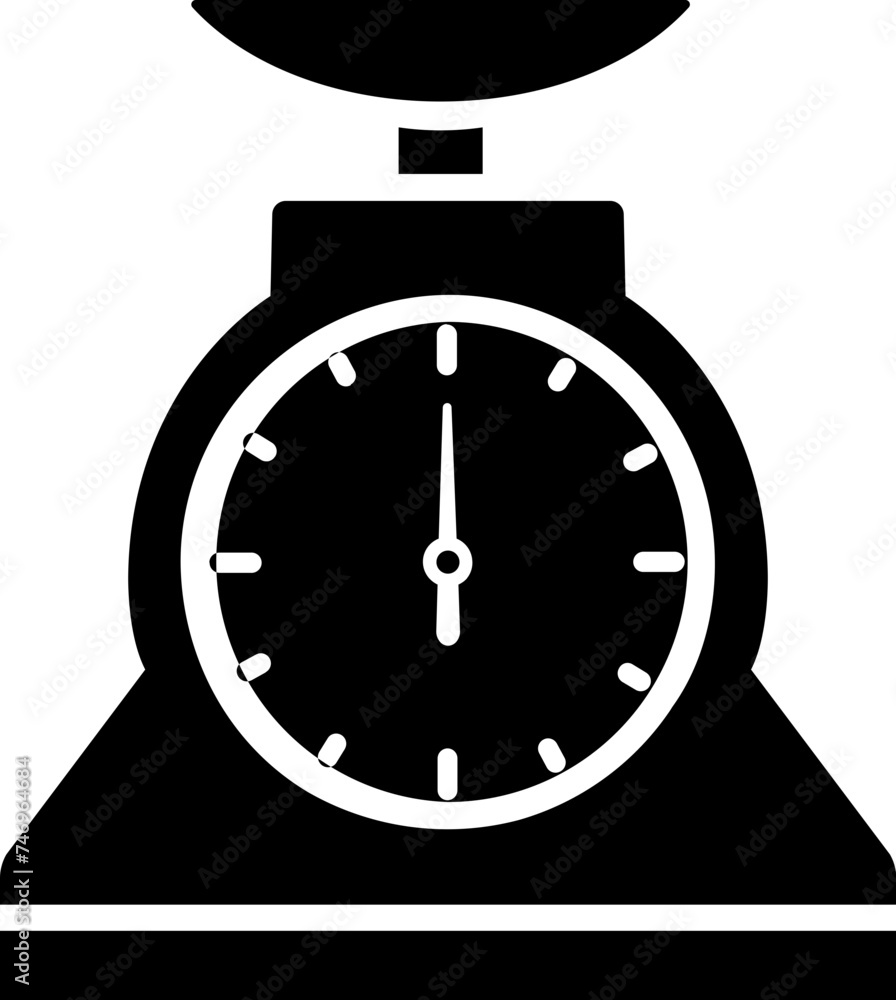 Glyph weighing scale icon in flat style. Glyph weighing scale icon in flat style.