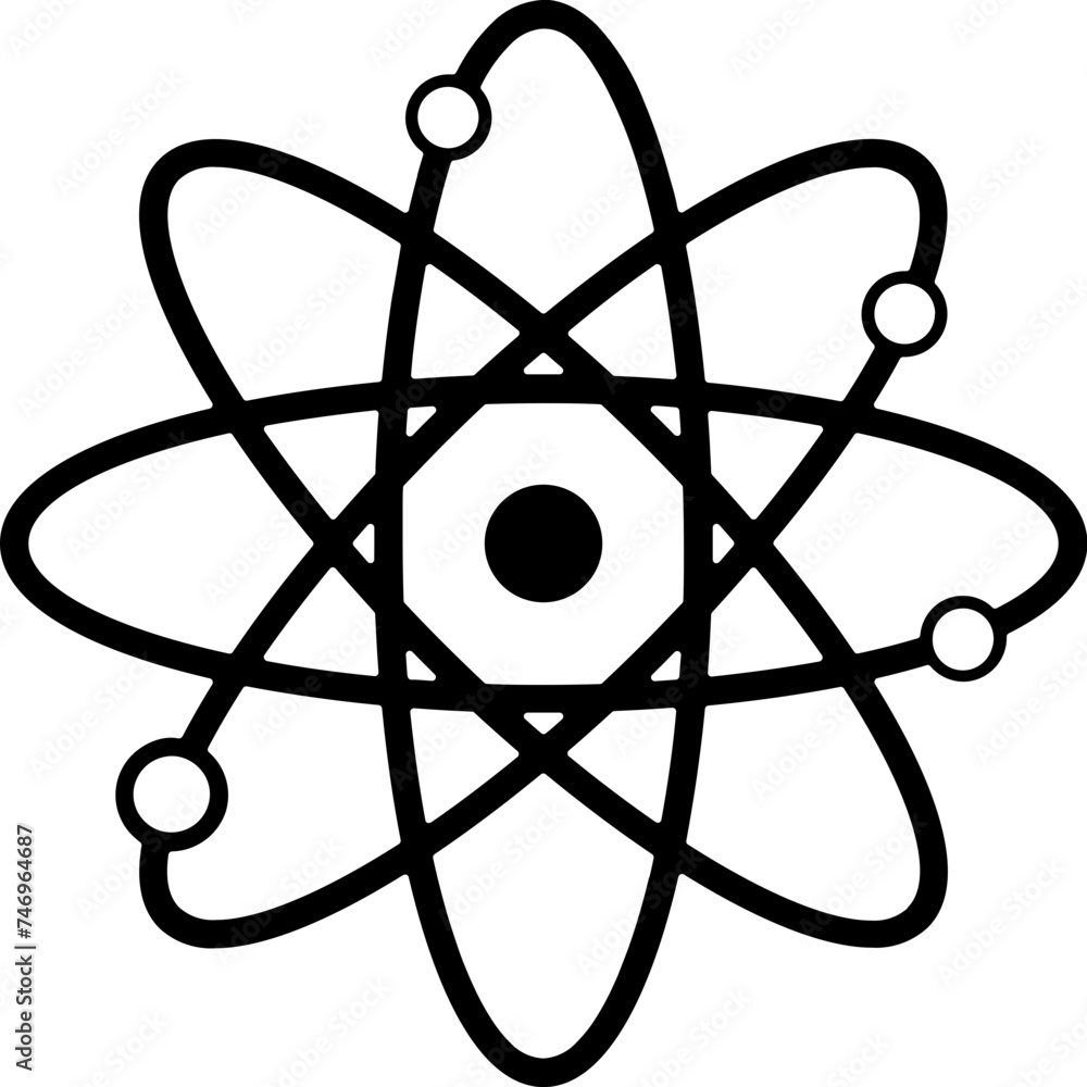 Vector illustration of atomic structure. Vector illustration of atomic structure.