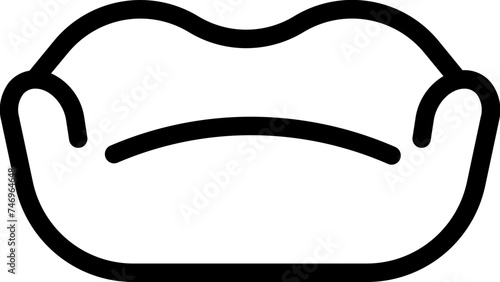 Isolated pet bed icon or symbol.