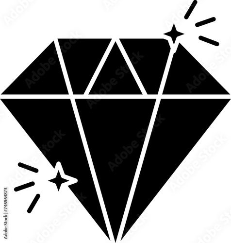 B&W diamond icon or symbol.