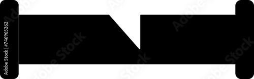 Illustration of broken pipe icon.