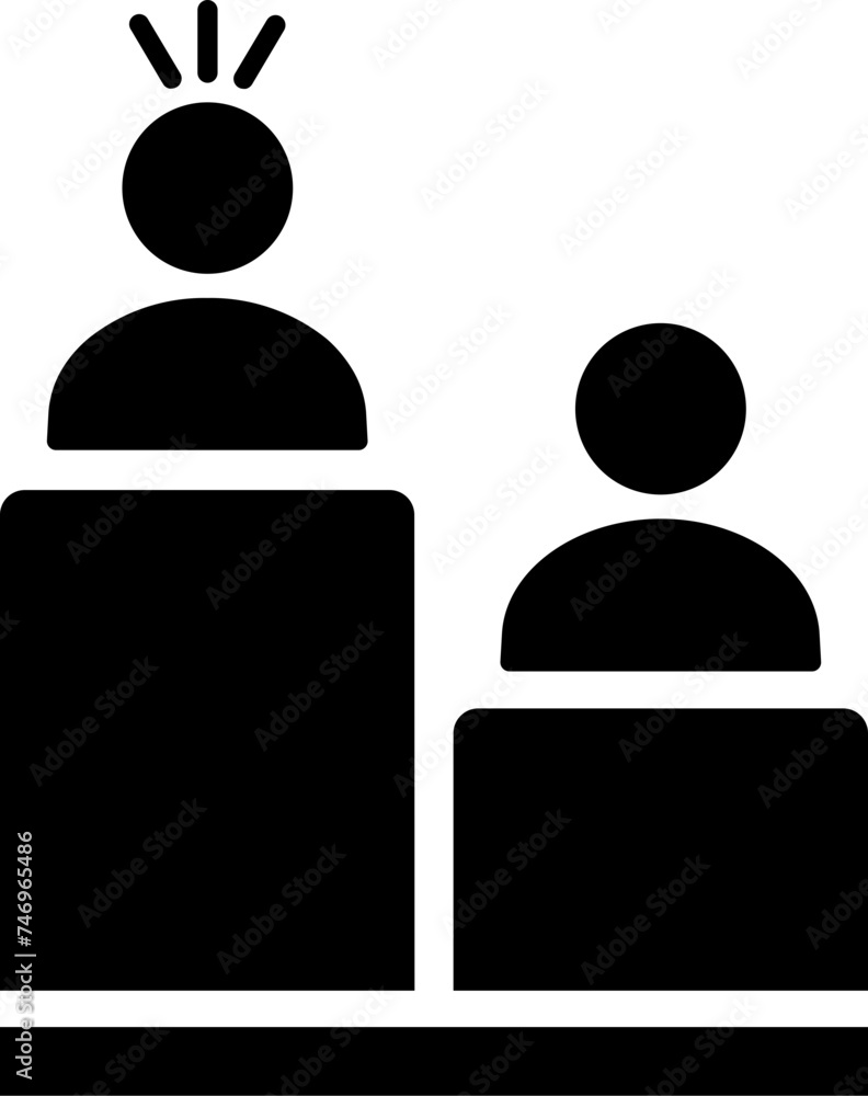 Vector illustration of winners on podium icon. Vector illustration of winners on podium icon.