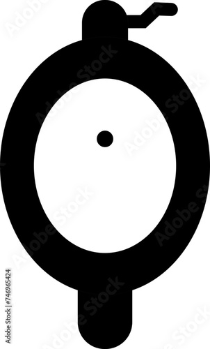 Flat style urinal icon or symbol.