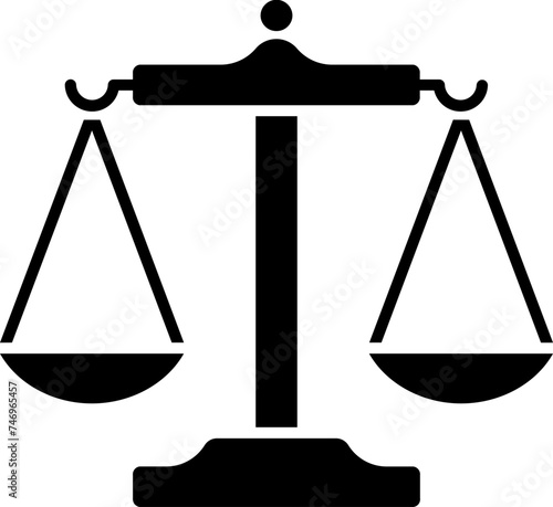 Equality or balance icon in black color.