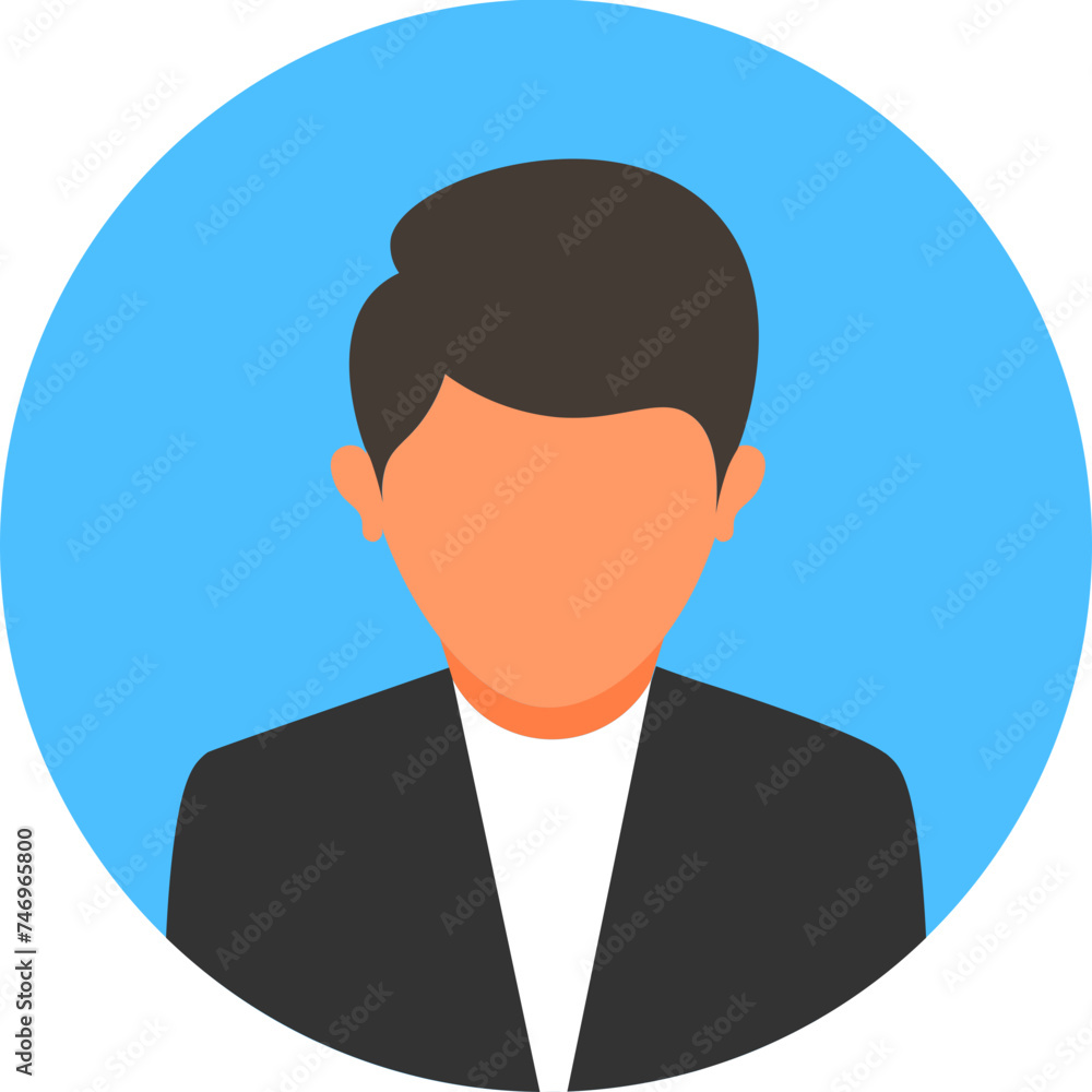 Faceless Businessman icon or symbol.