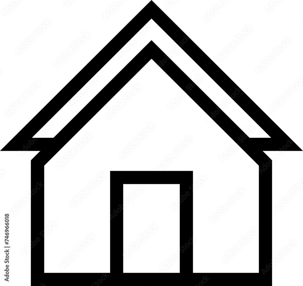 House icon or symbol in line art. House icon or symbol in line art.