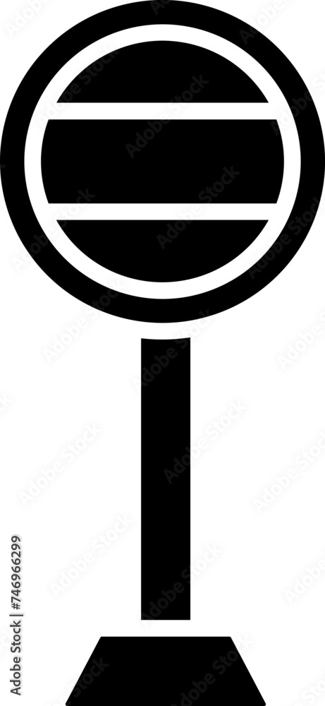 Blank road sign board glyph icon. Blank road sign board glyph icon.