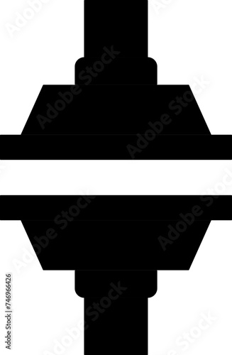 Hydraulic press machinery glyph icon.