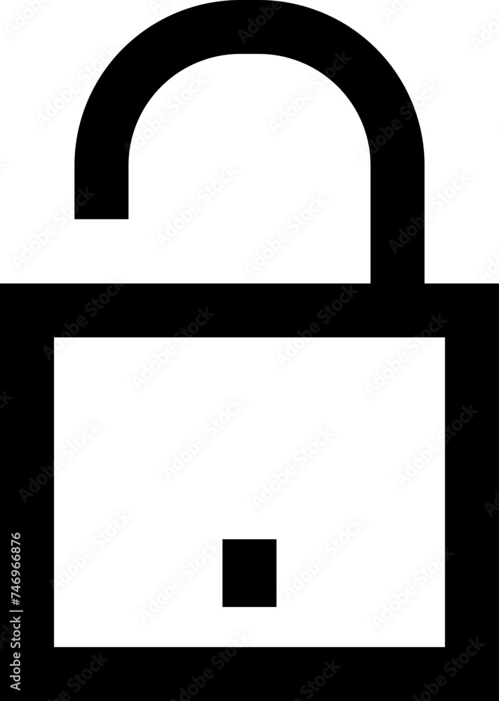Illustration of pad lock icon in line art. Illustration of pad lock icon in line art.
