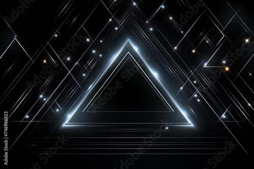 Modern triangle pattern Abstract black background