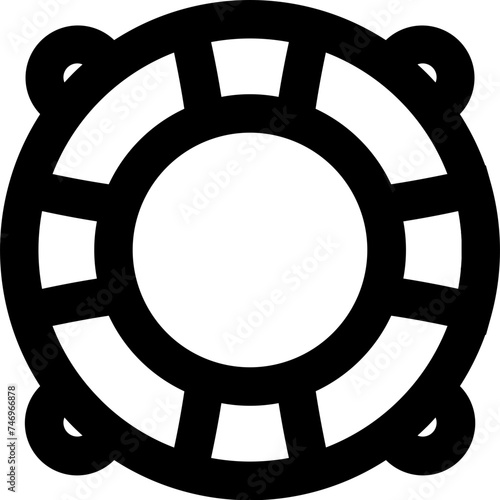 Fényképezés Illustration of life server icon in flat style.