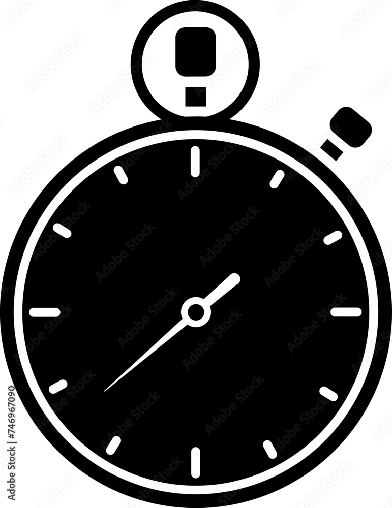 Alarm clock icon in flat style.