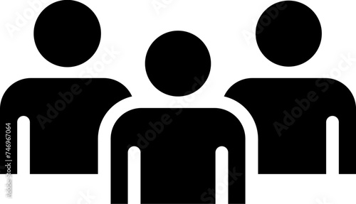 Flat style team or group icon. 