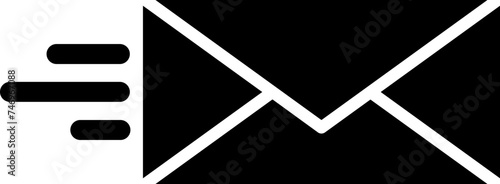 Email or message icon in flat style.