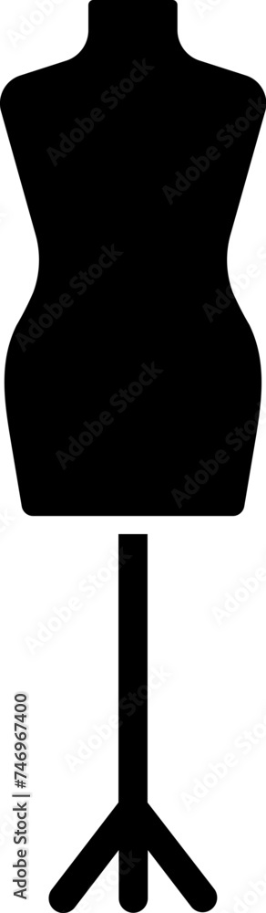 Illustration of mannequin glyph icon. Illustration of mannequin glyph icon.