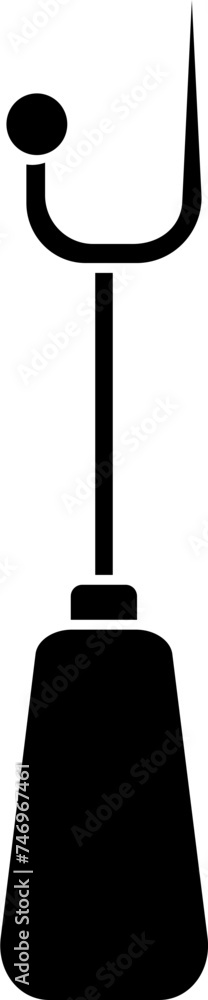Vector sign or symbol of seam ripper in b&w color.
