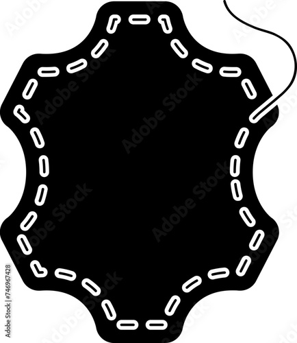Glyph cloth stitching icon or symbol.