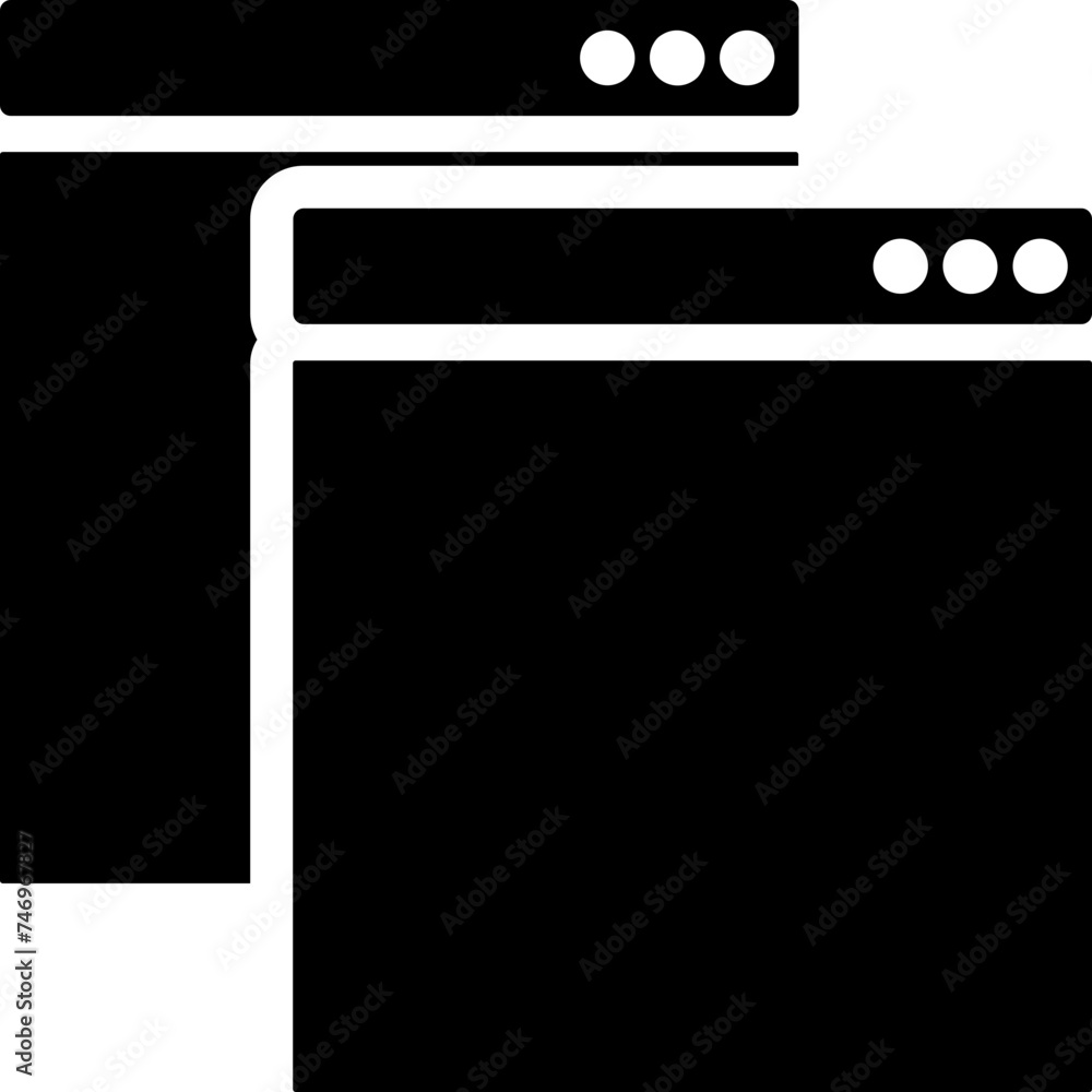 Multimedia browser tab icon in flat style. Multimedia browser tab icon in flat style.