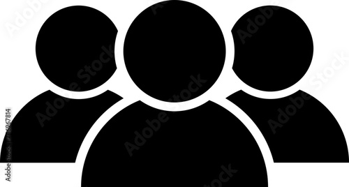 Illustration of group icon in flat style.