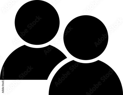Illustration of group icon in flat style.