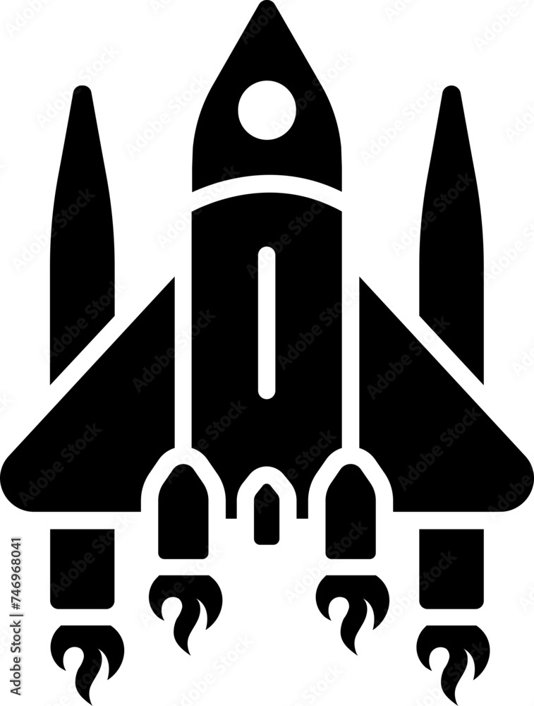 B&W illustration of aircraft icon.