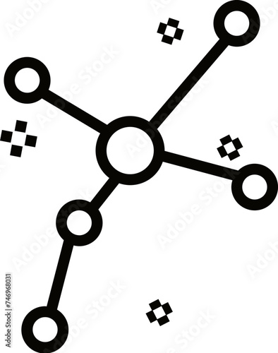 Big dipper icon in black line art.