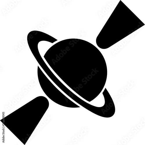 Vector illustration of uranus planet icon.