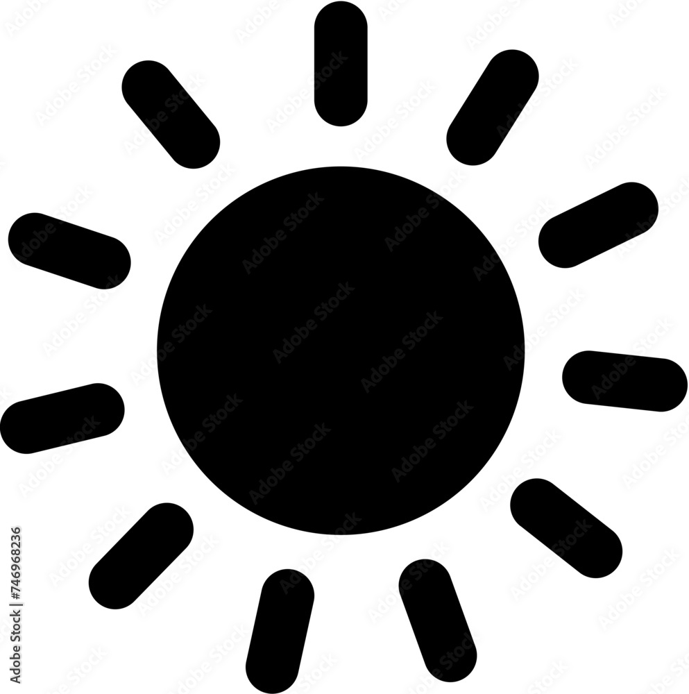 Vector illustration of sun icon. Vector illustration of sun icon.
