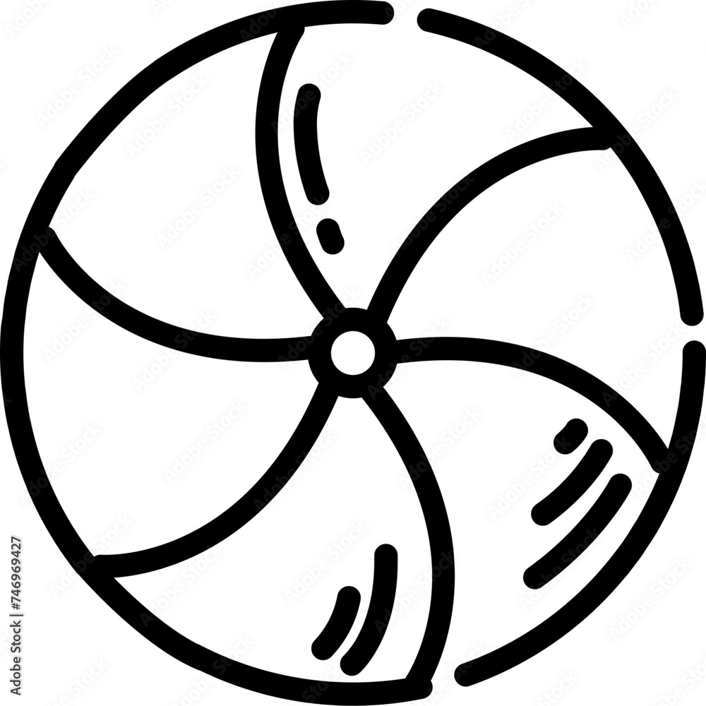 Flat style beach ball icon or symbol. Flat style beach ball icon or symbol.