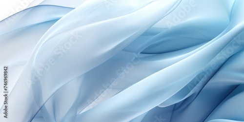 Abstract white and Blue silk fabric weave of cotton or linen satin fabric lies texture background.