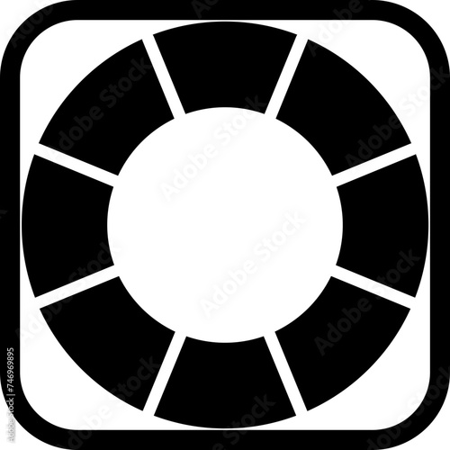 Vector illustration of lifesaver icon or symbol.