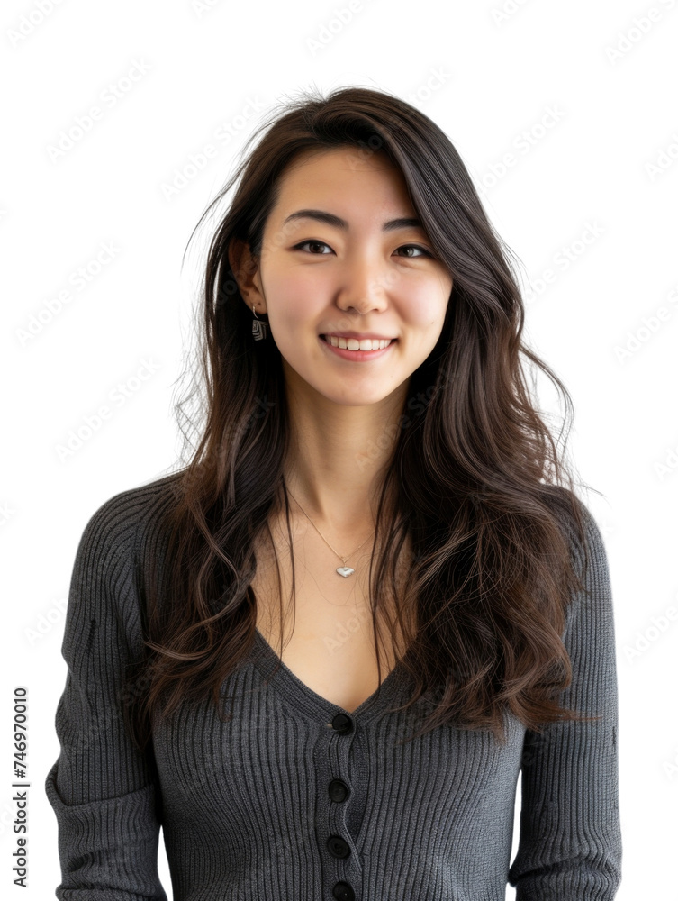 Causal young girl transparent background Causal young girl transparent background