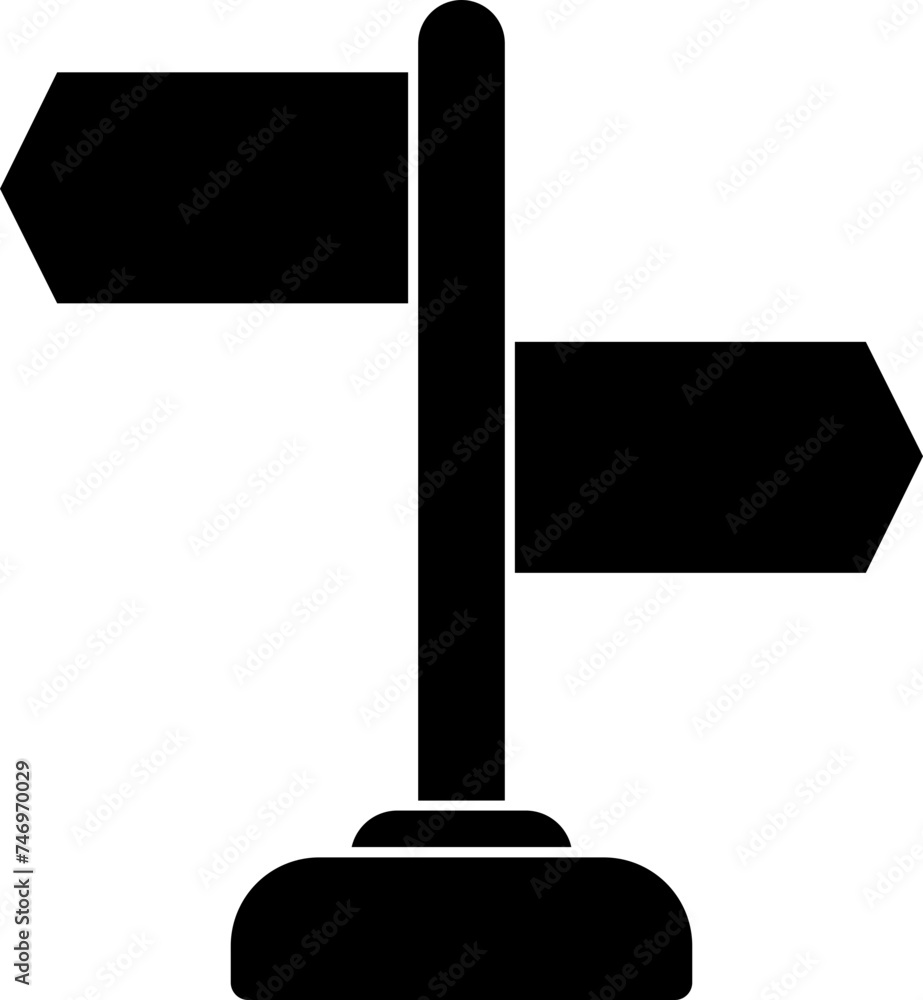 Signpost (direction) icon in B&W color. Signpost (direction) icon in B&W color.