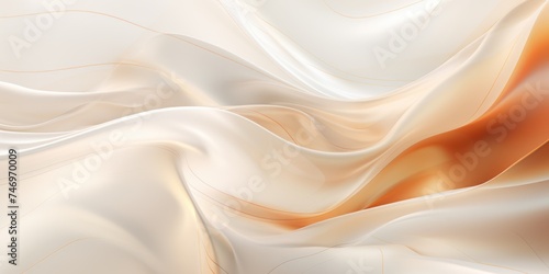 Abstract white and Bronze silk fabric weave of cotton or linen satin fabric lies texture background.