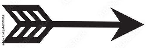 Straight long arrow vector icon
