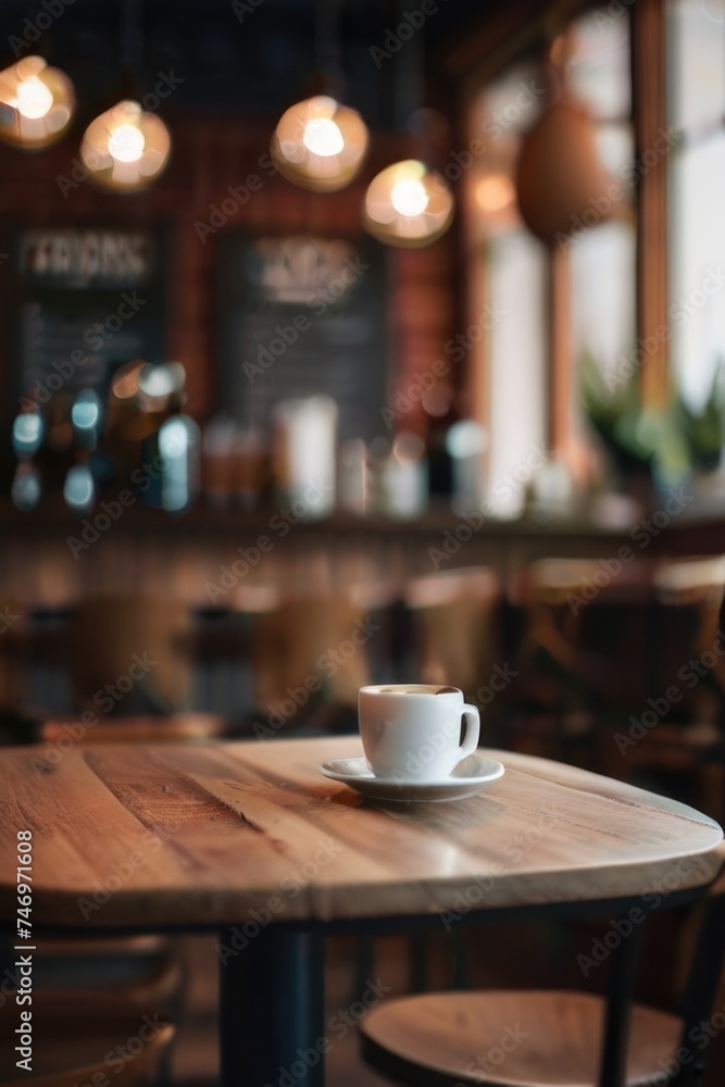 Defocused background of Coffee shop interior