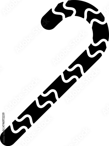 Illustration of candy stick glyph icon.