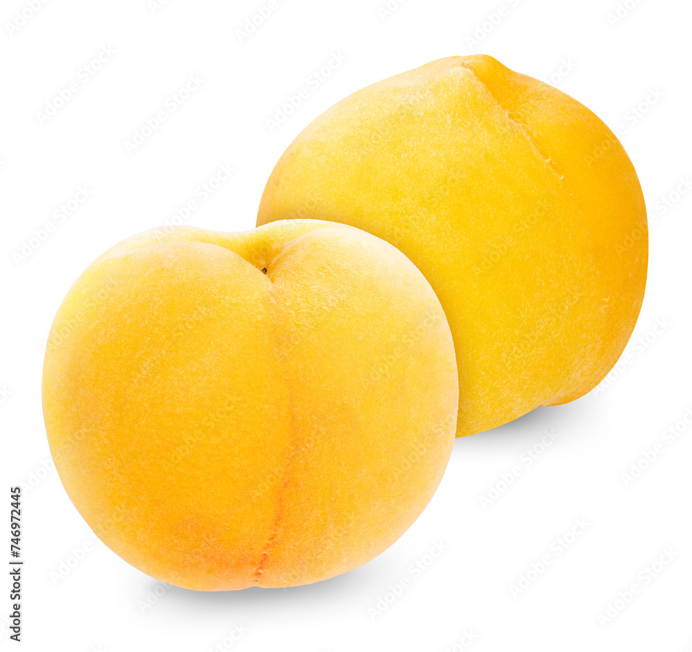 Yellow Peach isolated on white background, Fresh Yellow Peach Fruit on White With clipping path.
Yellow Peach isolated on white background, Fresh Yellow Peach Fruit on White With clipping path.