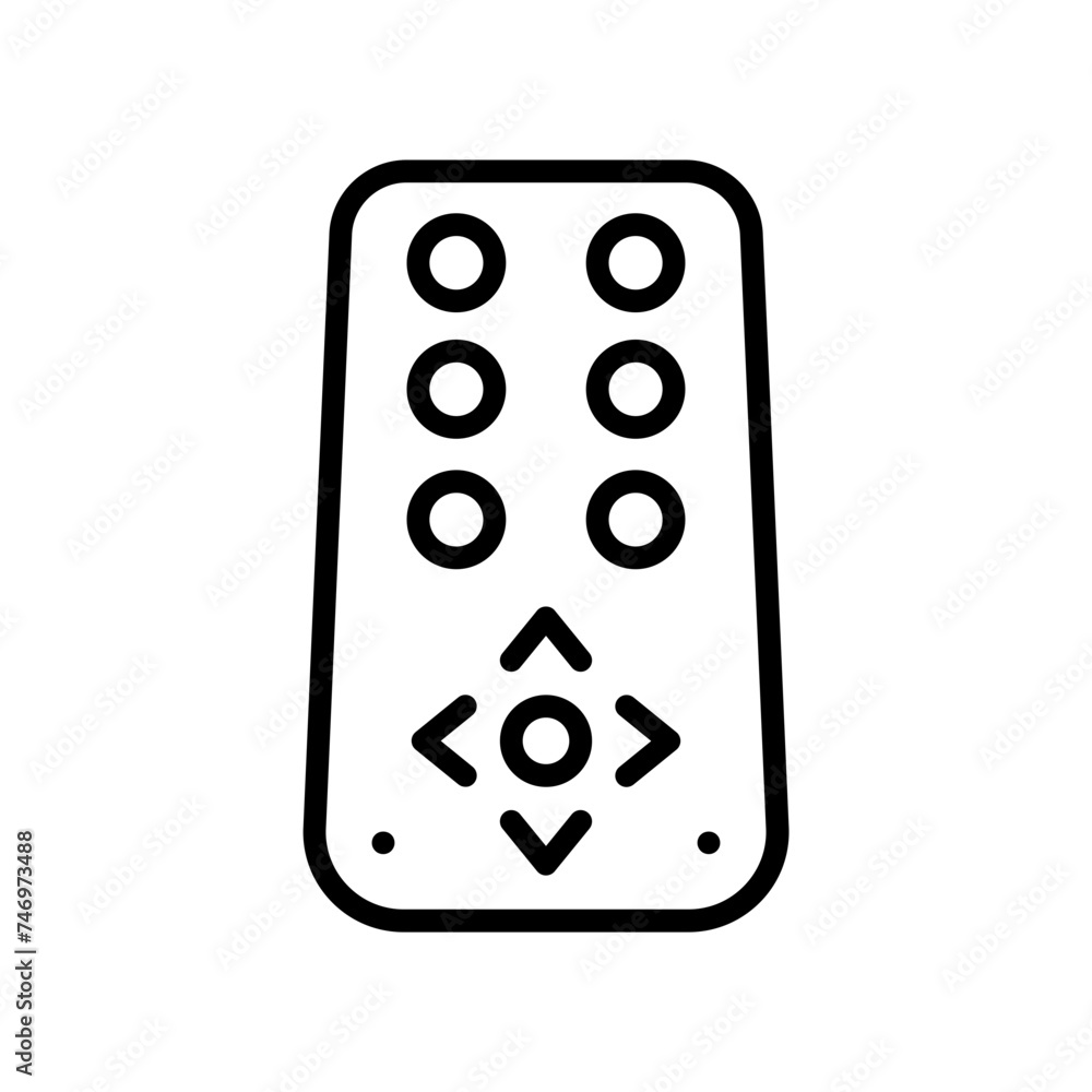 Flat style Remote control icon in line art. Flat style Remote control icon in line art.