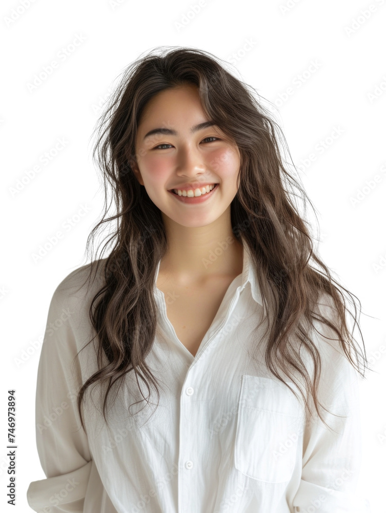 Causal young girl transparent background Causal young girl transparent background