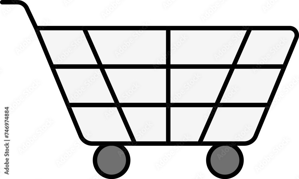 Illustration of Shopping Cart Icon In Flat Style. Illustration of Shopping Cart Icon In Flat Style.