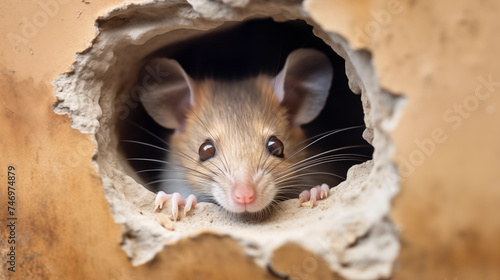 Ratón en agujero