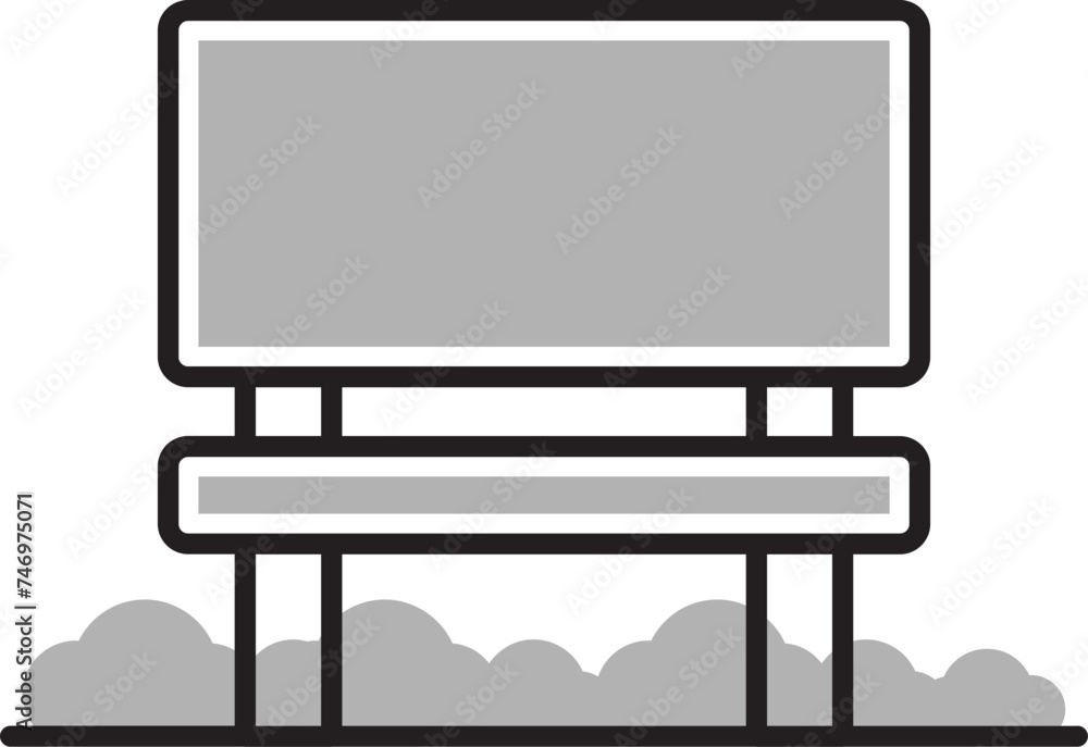 Blank traffic board icon in gray and black color. Blank traffic board icon in gray and black color.