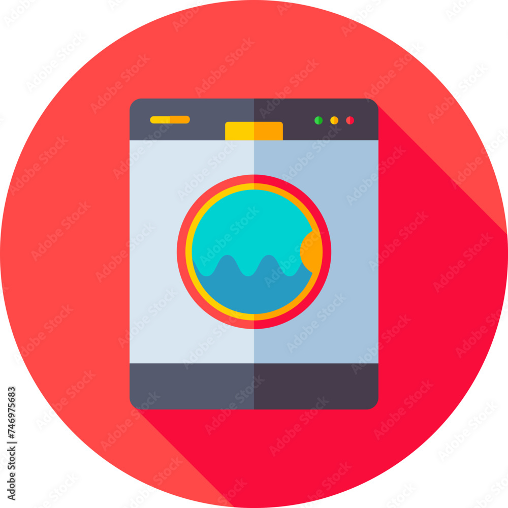 Vector illustration of Washing Machine icon. Vector illustration of Washing Machine icon.