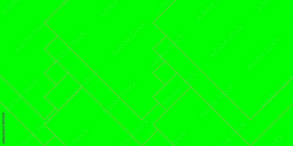 Abstract green Geometric squares with modern technology design. Geometric squares in bright light with soft shadows as pattern. Futuristic architecture concept with digital geometric connection lines.