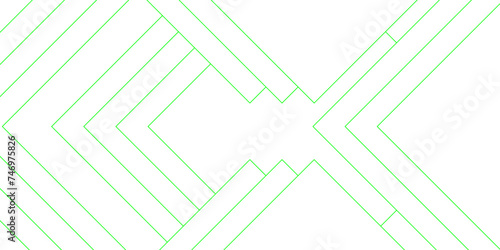 Abstract green Geometric squares with modern technology design. Geometric squares in bright light with soft shadows as pattern. Futuristic architecture concept with digital geometric connection lines.