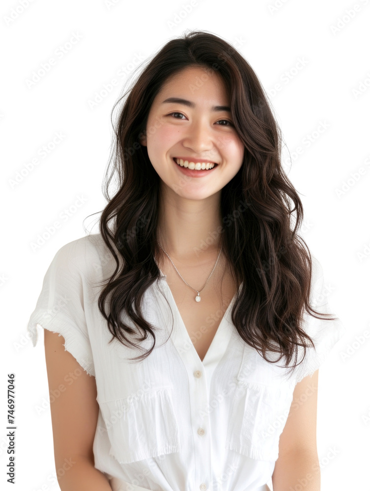 Causal young girl transparent background Causal young girl transparent background